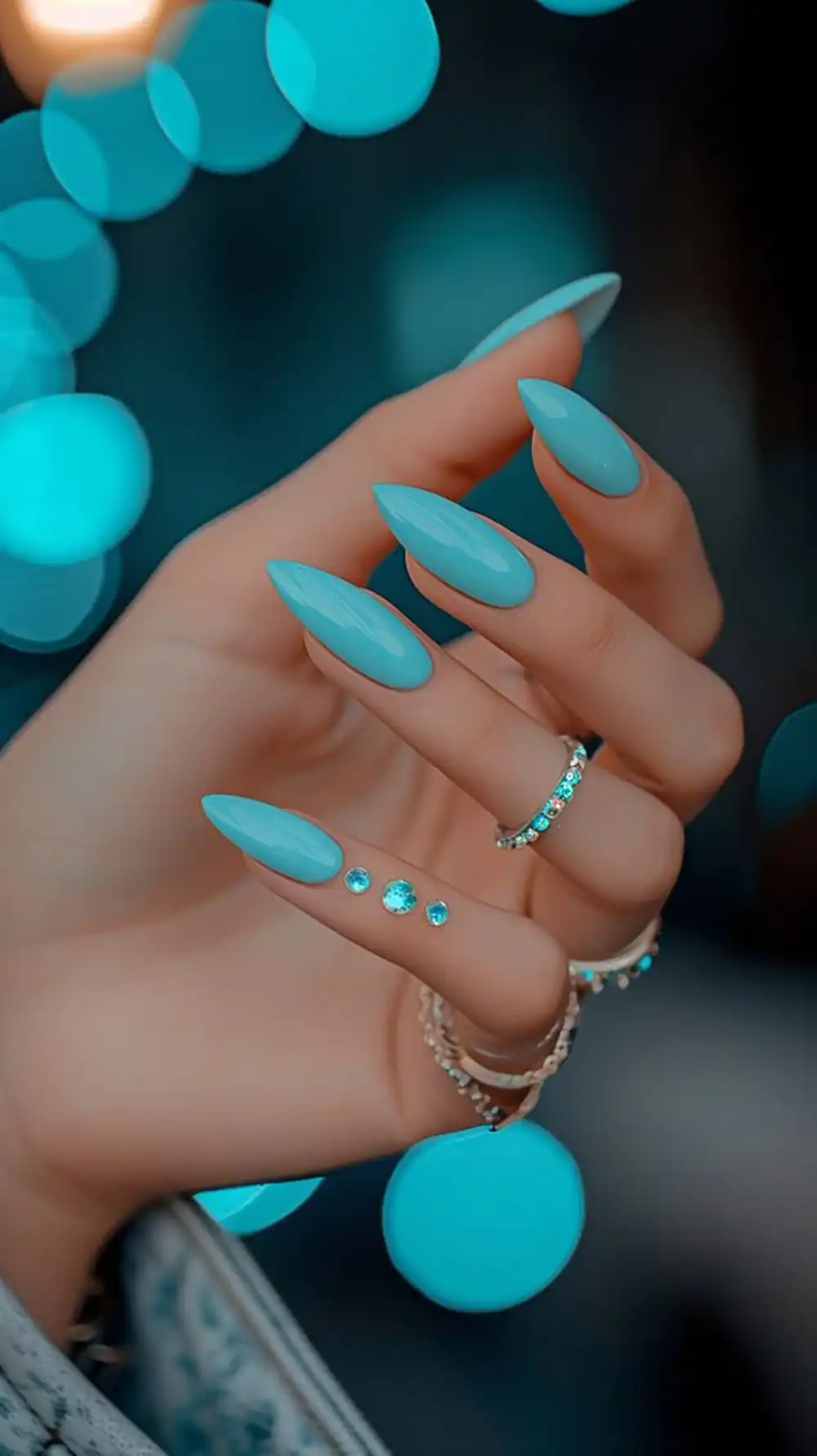مدل ناخن آبی