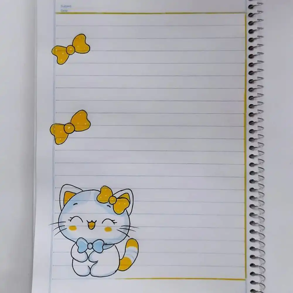 نقاشی دفتر مشق ساده