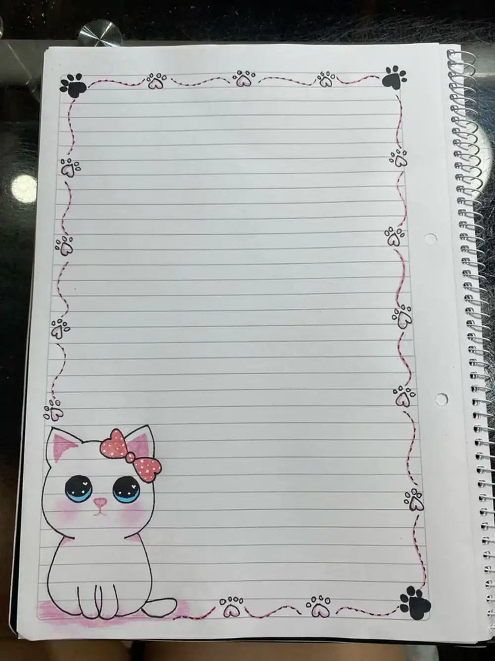 نقاشی دفتر مشق ساده