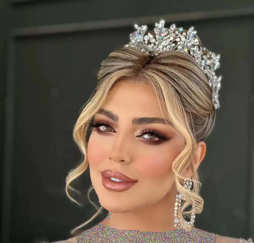 شینیون عروس برای صورت گرد