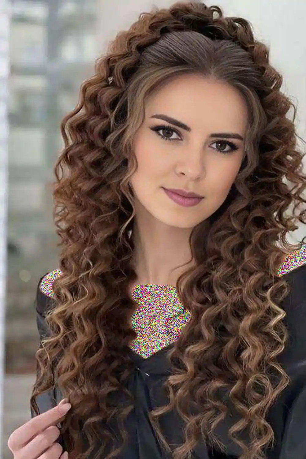 شینیون باز موی فر