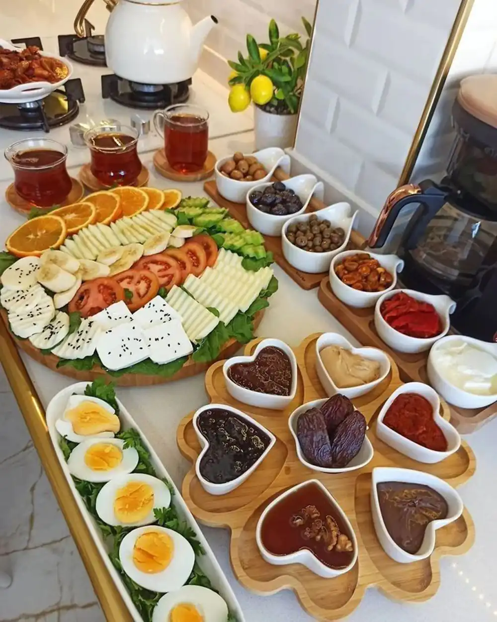 دیزاین صبحانه عاشقانه
