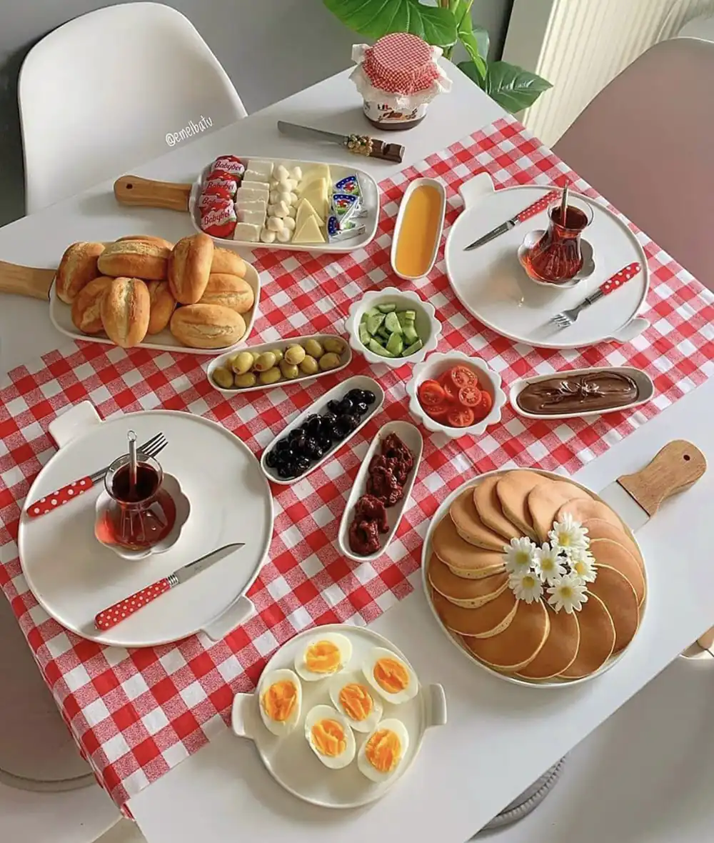 دیزاین صبحانه عاشقانه