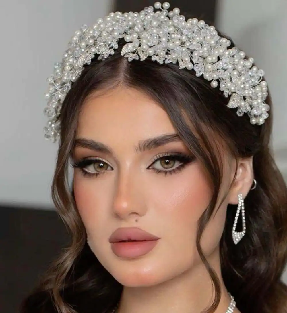 مدل مو عروس با تاج