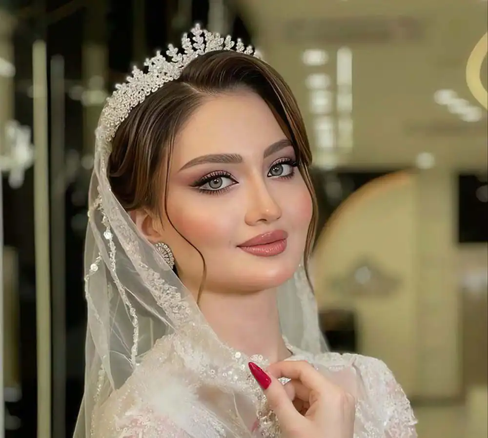 مدل مو عروس با تاج