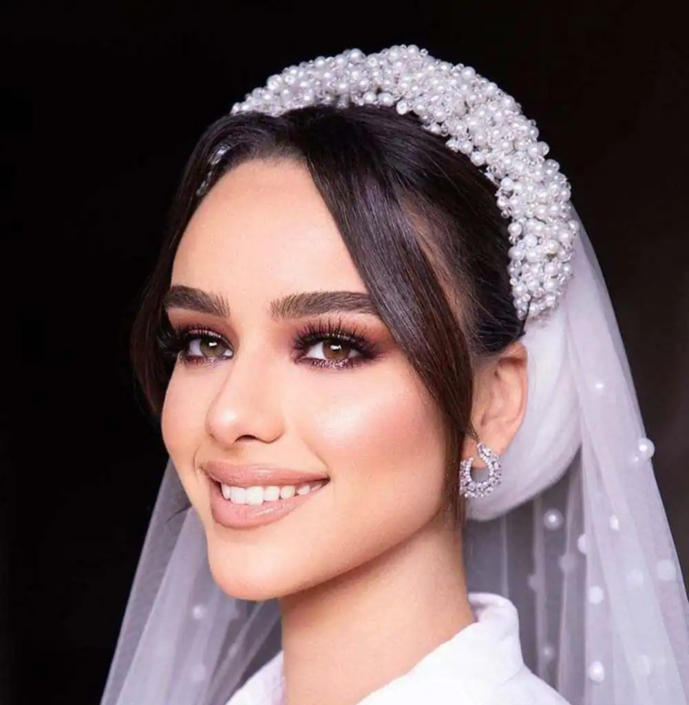 مدل مو عروس با تاج