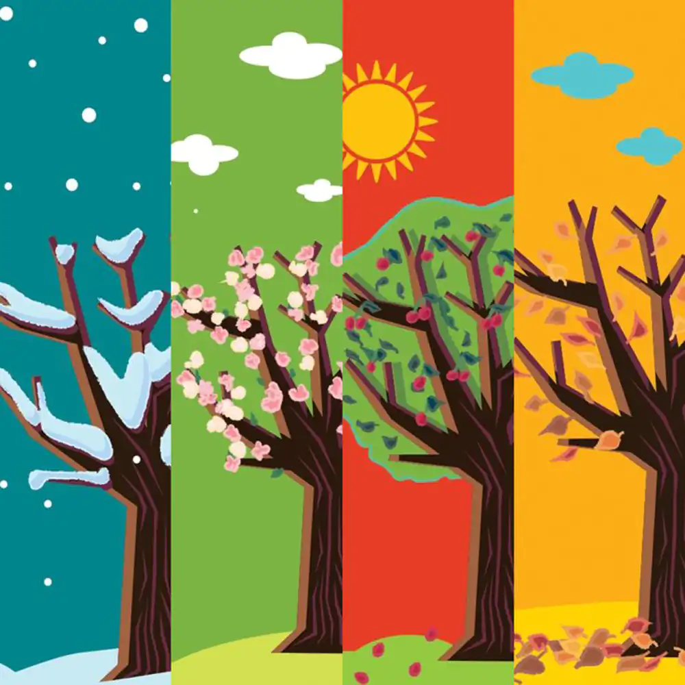 کاردستی چهار فصل برای کلاس اول