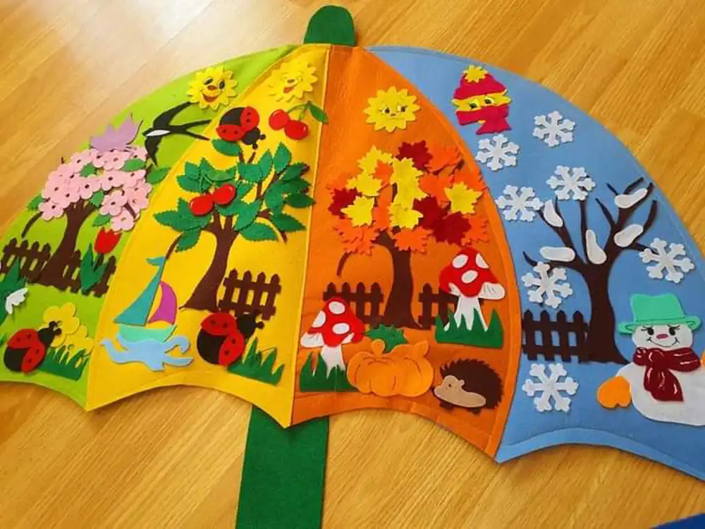 کاردستی چهار فصل برای کلاس اول