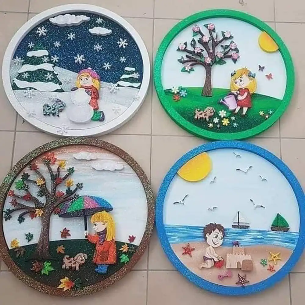 کاردستی چهار فصل برای کلاس اول