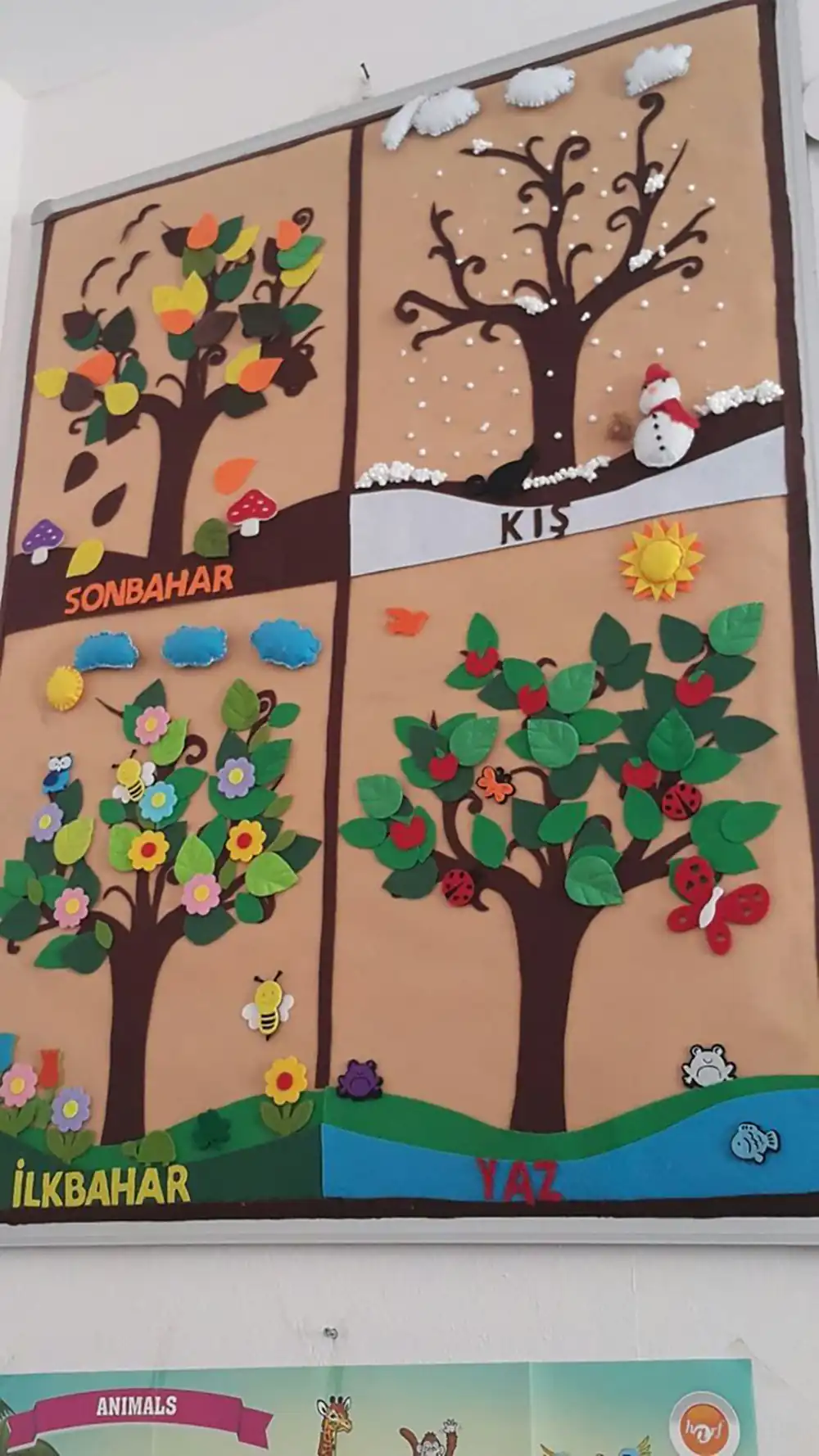 کاردستی چهار فصل برای کلاس اول