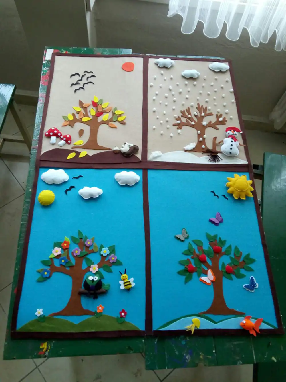 کاردستی چهار فصل برای کلاس اول