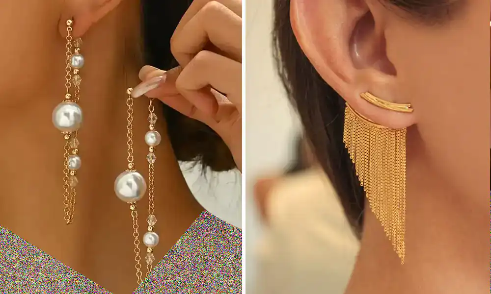 گوشواره آویز طلا