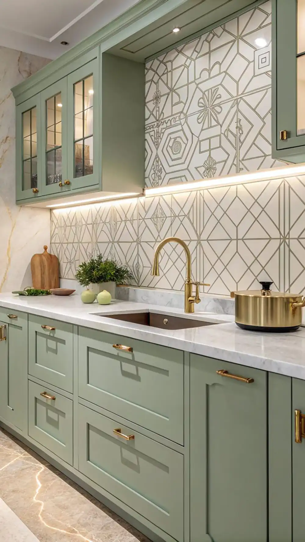 کابینت سبز زیتونی