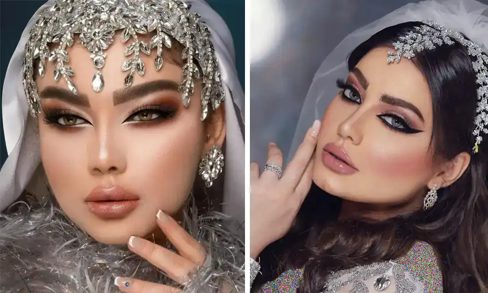 مدل آرایش عروس عربی