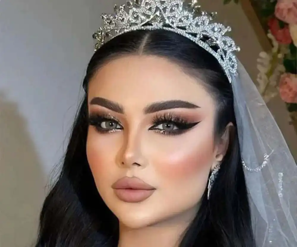 مدل آرایش عروس عربی