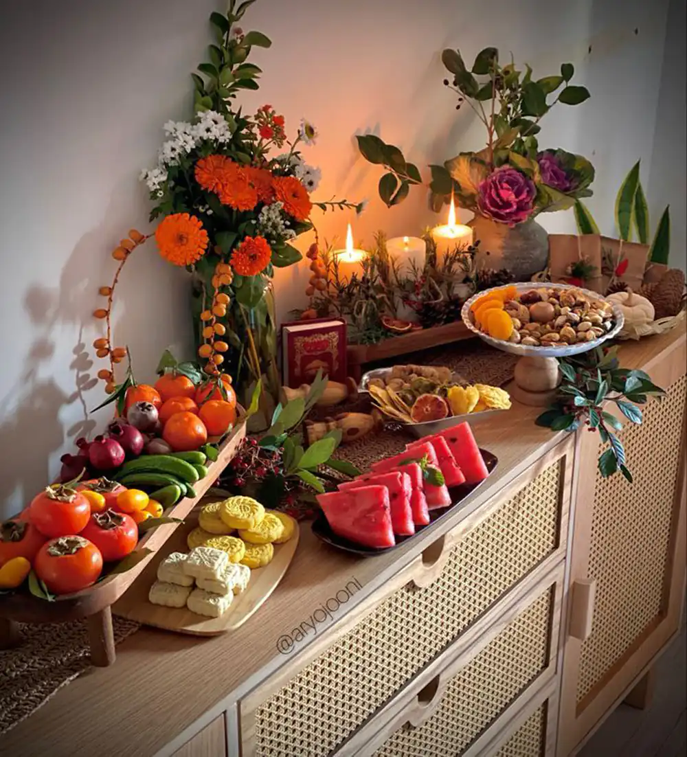 چیدمان سفره یلدا