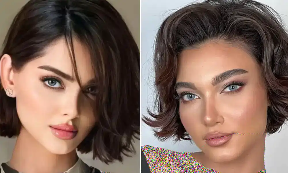 آرایش صورت با موی کوتاه
