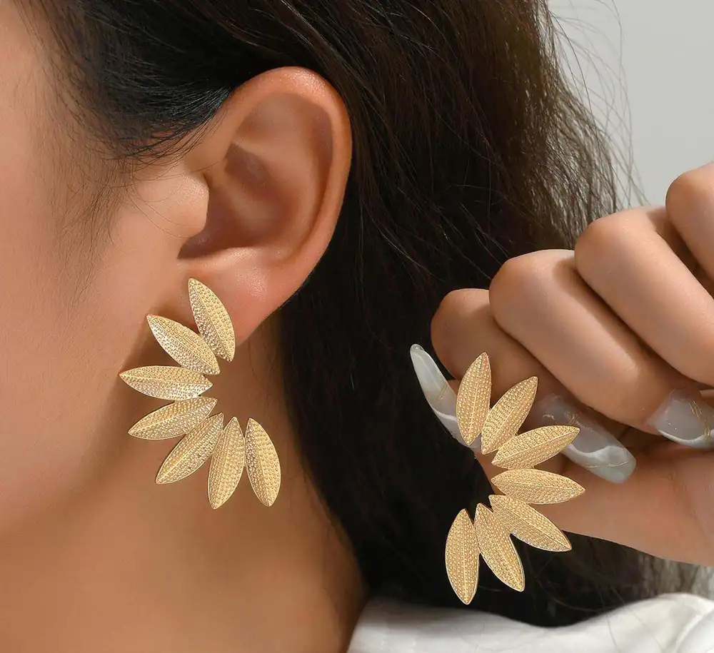گوشواره طرح گل بزرگ جدید