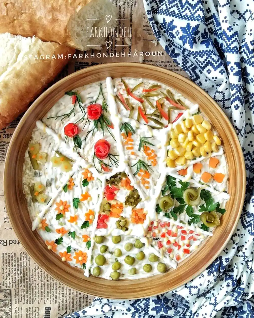 تزیین سالاد الویه جدیدترین