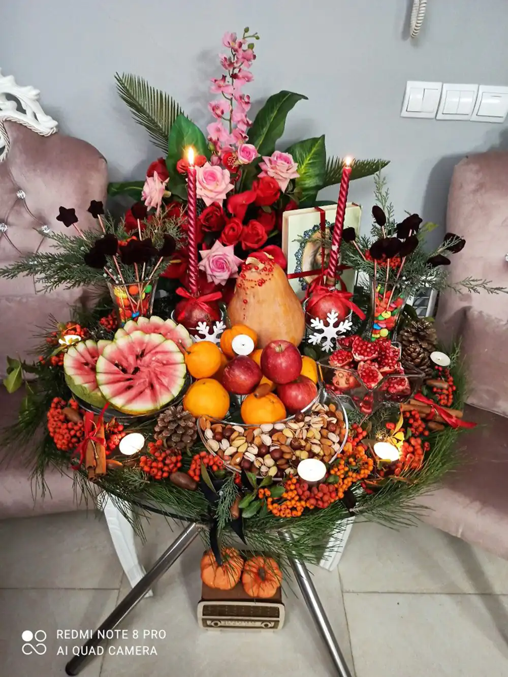 میوه آرایی شب یلدا با هندوانه