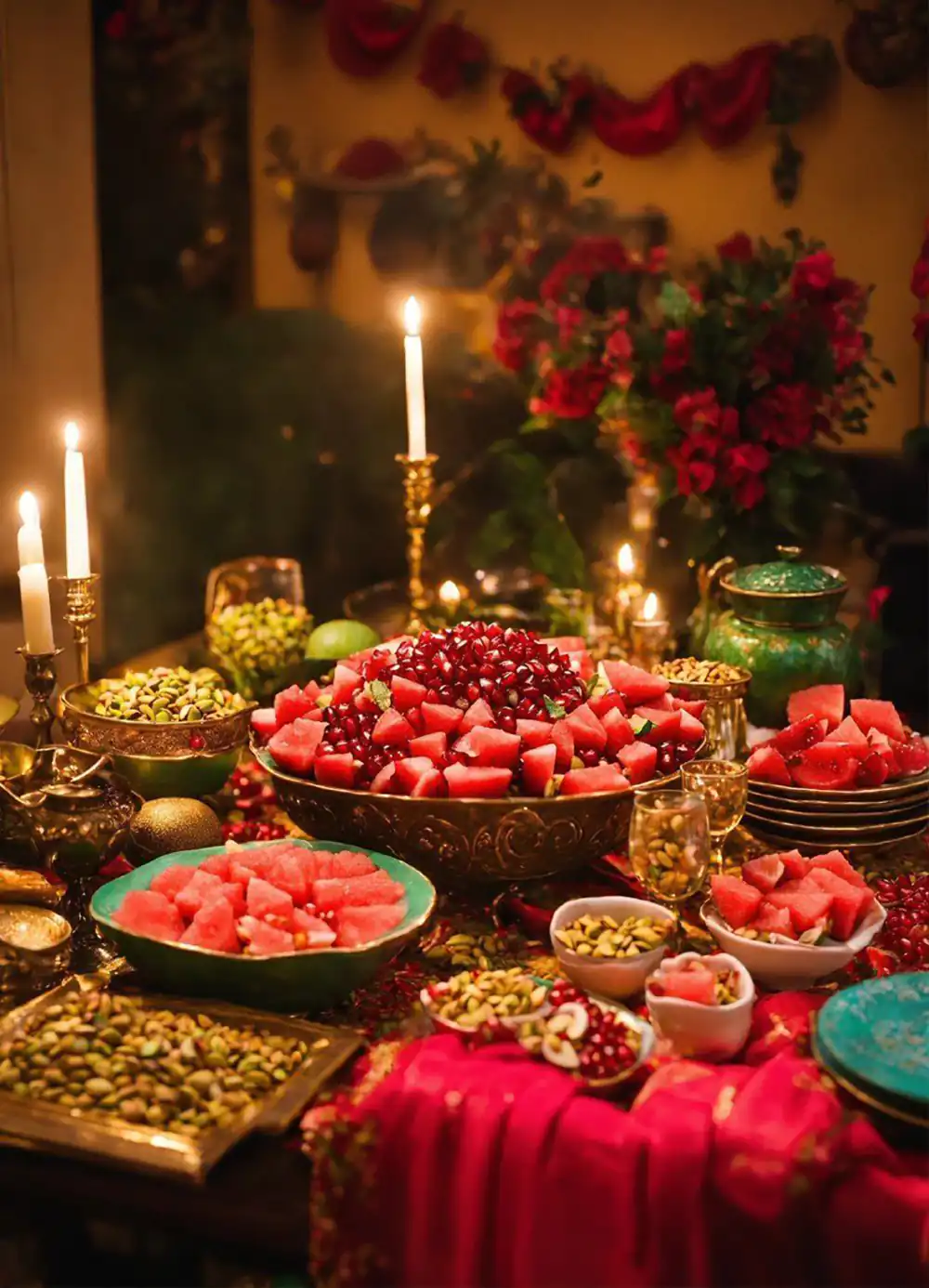 میوه آرایی شب یلدا با هندوانه