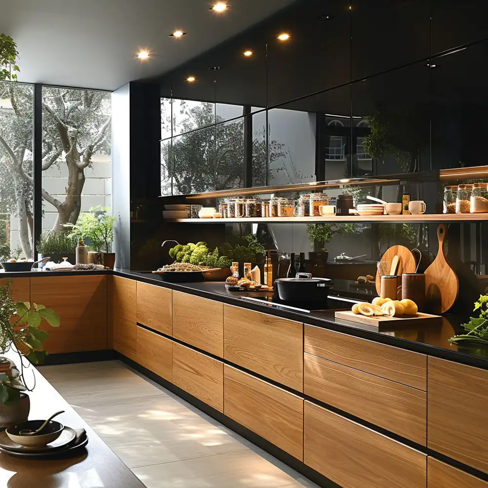کابینت آشپزخانه مدرن چوبی