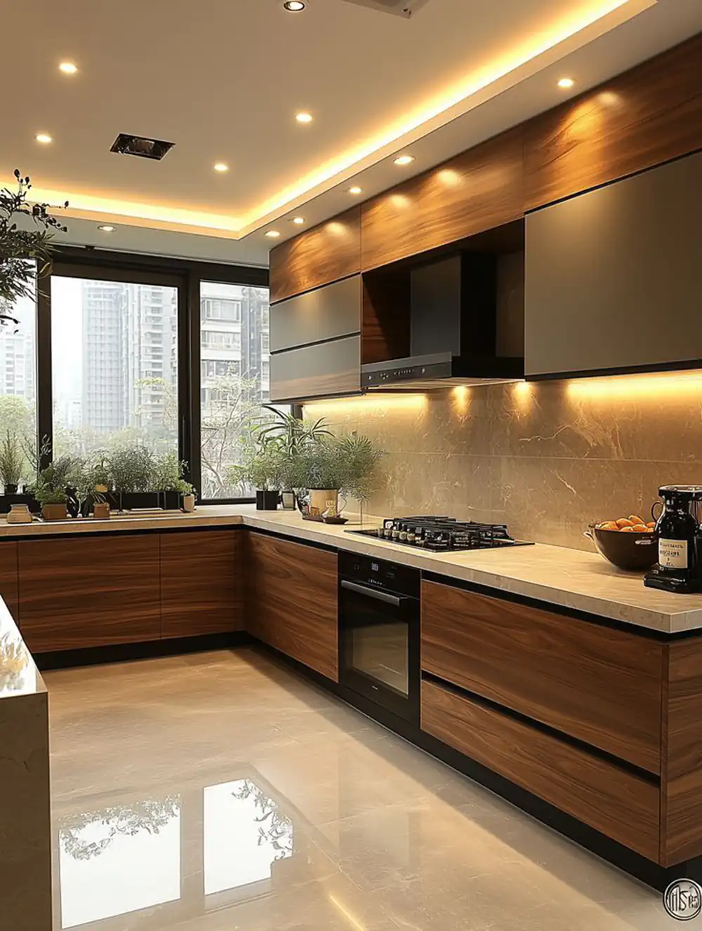 کابینت آشپزخانه مدرن چوبی