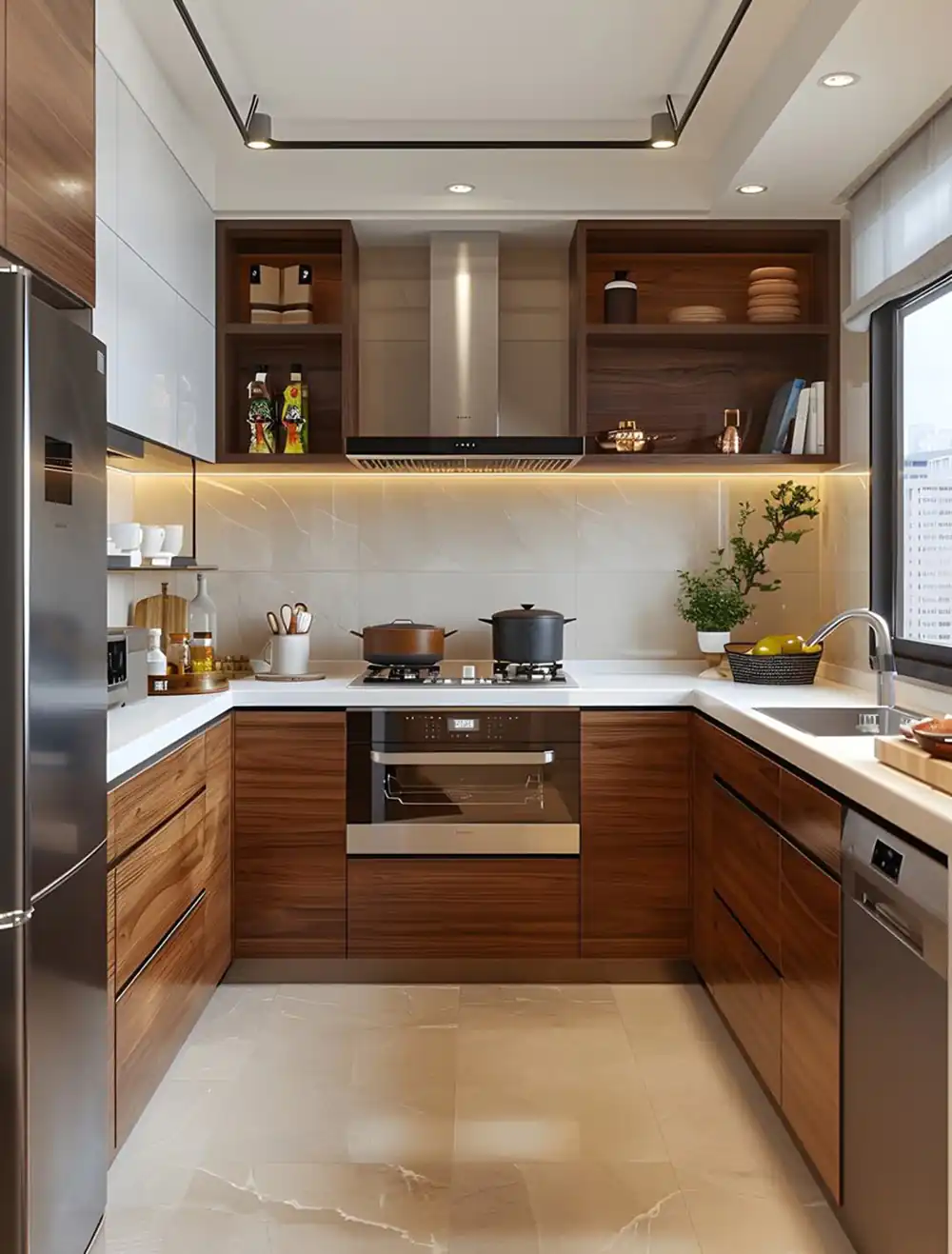 کابینت آشپزخانه مدرن چوبی