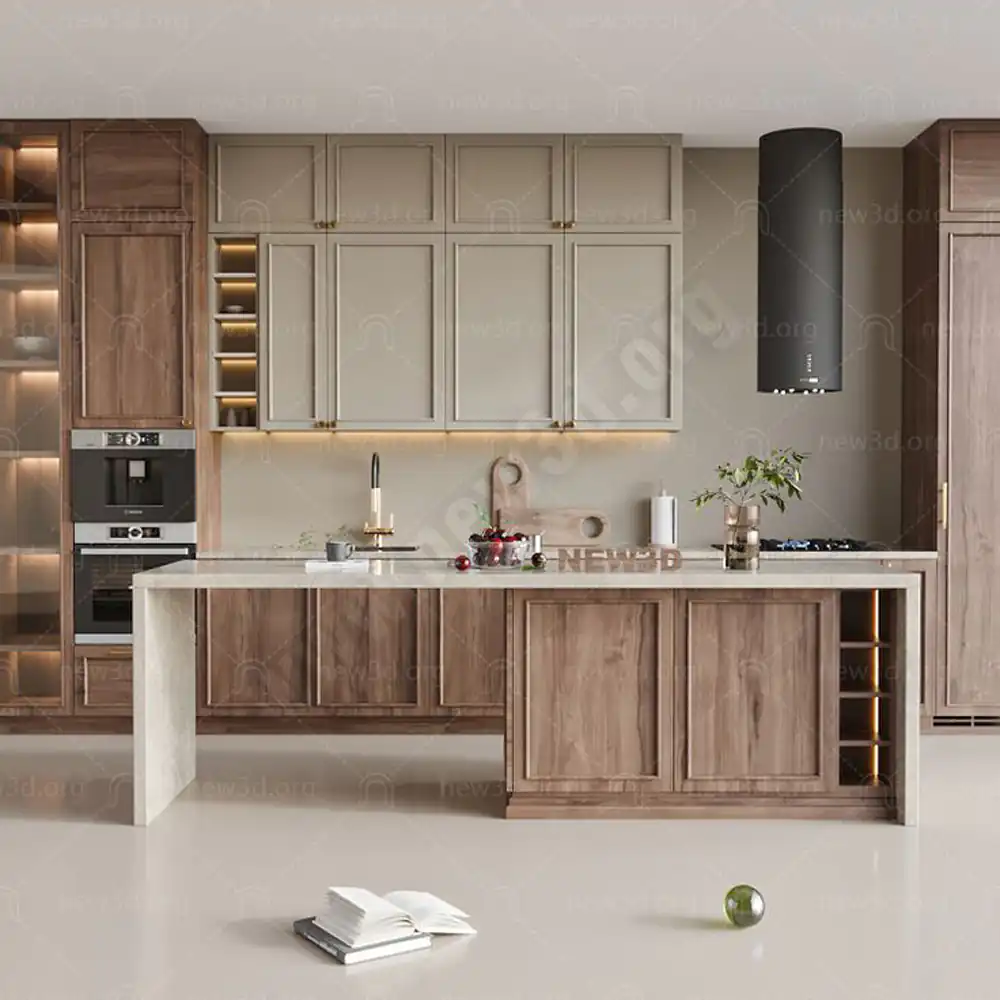 کابینت آشپزخانه مدرن چوبی