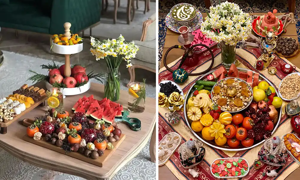 دیزاین میز شب یلدا