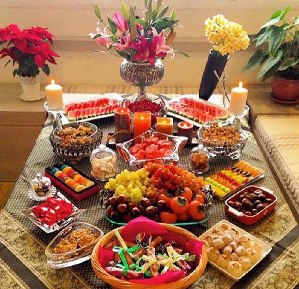 دیزاین میز یلدایی عروس