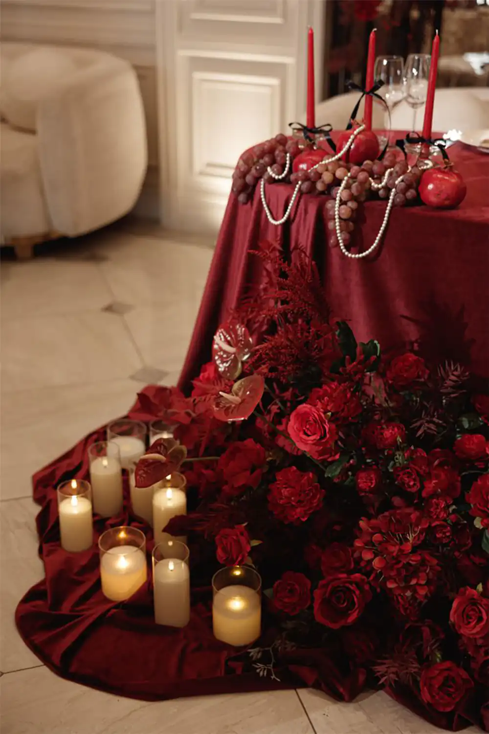 دیزاین شب یلدا روی میز خاطره