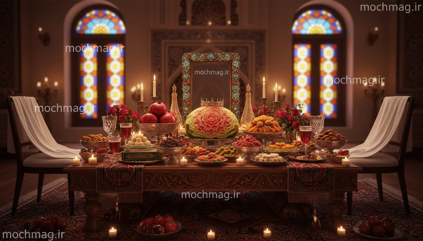 تزئین میز یلدای عروس