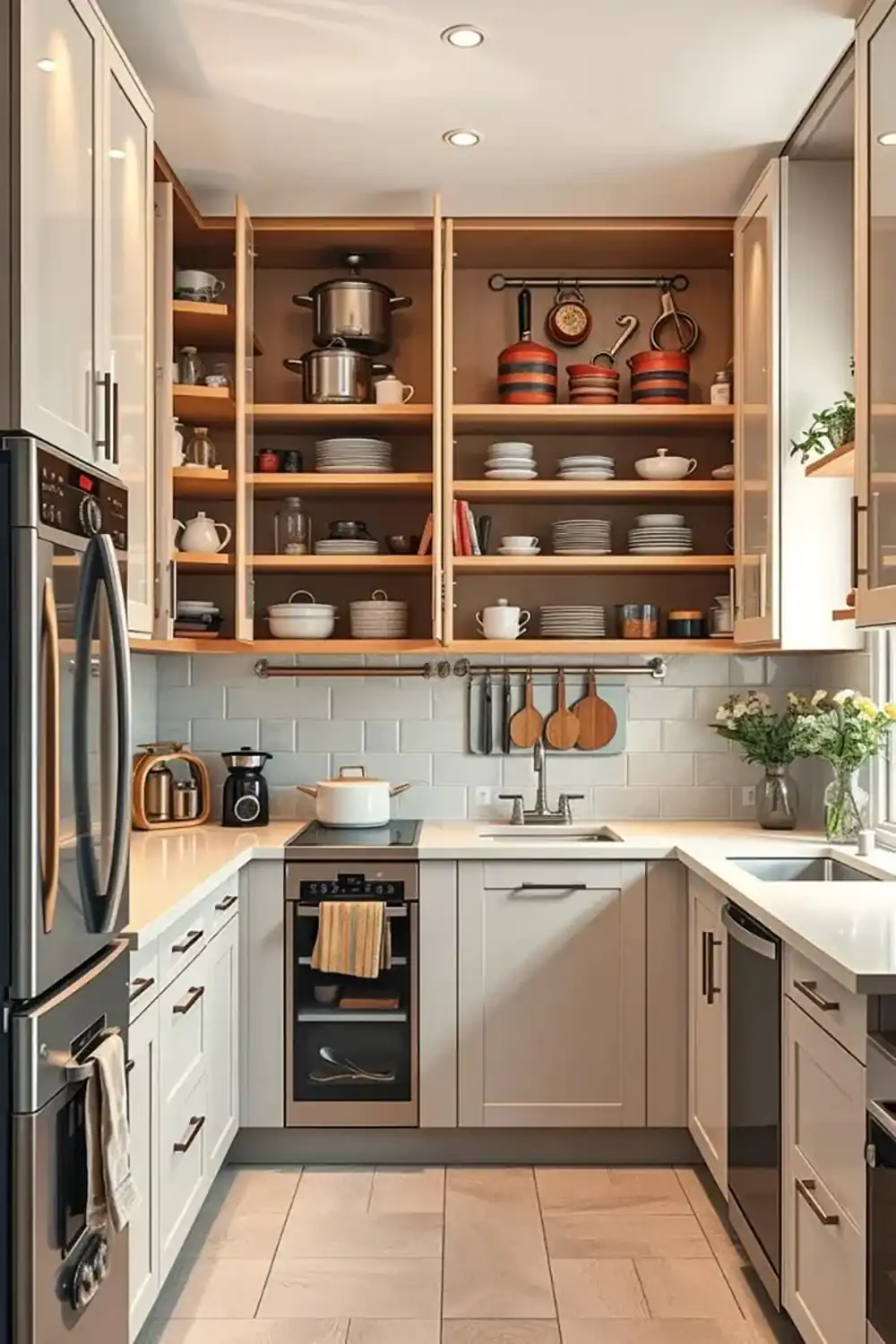 چیدمان کابینت آشپزخانه کوچک