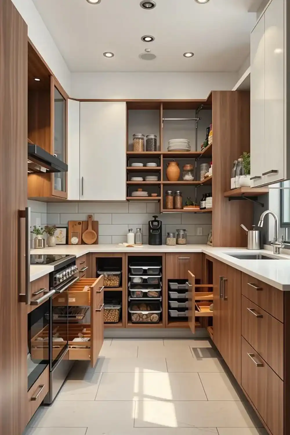 چیدمان کابینت آشپزخانه کوچک