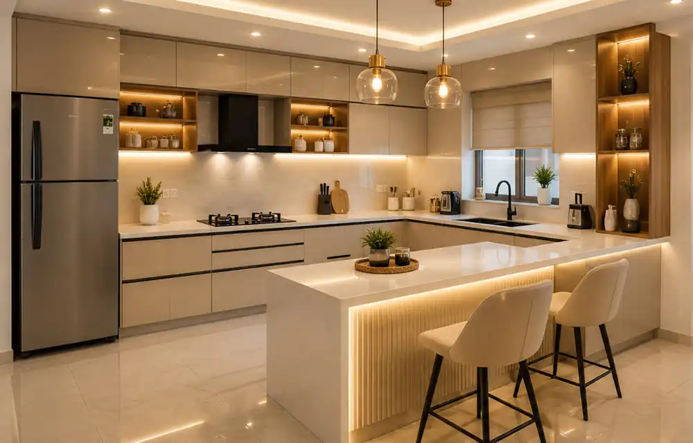 چیدمان کابینت آشپزخانه کوچک