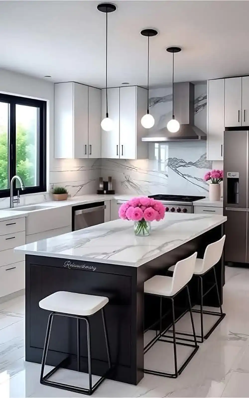 مدل کابینت آشپزخانه پنجره دار