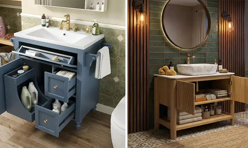 مرتب کردن کابینت زیر روشویی