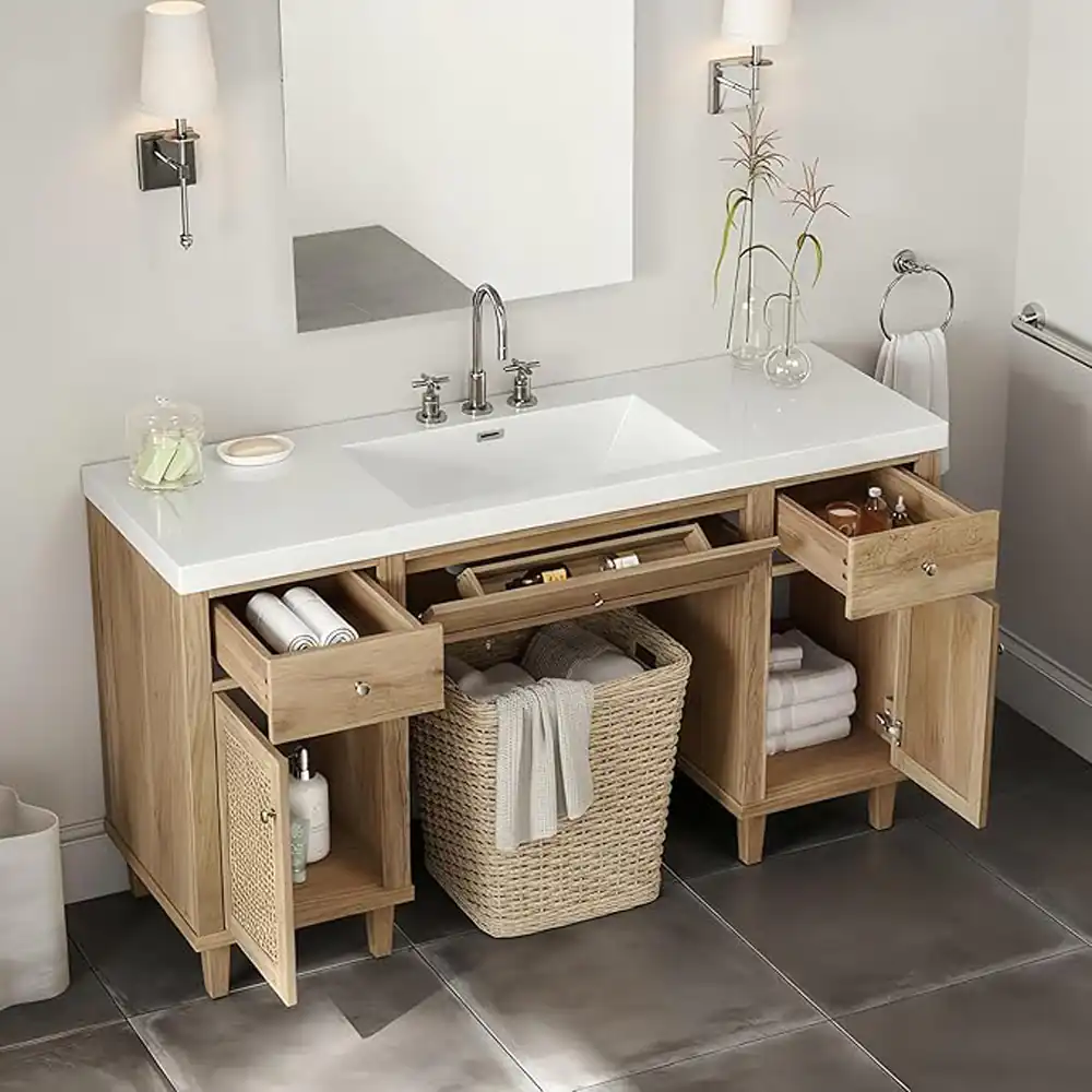 مرتب کردن کابینت زیر روشویی