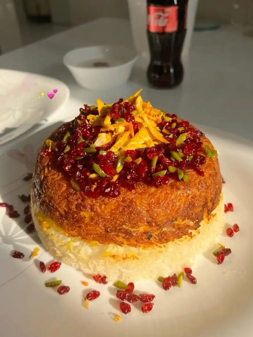 تزیین ته چین مرغ