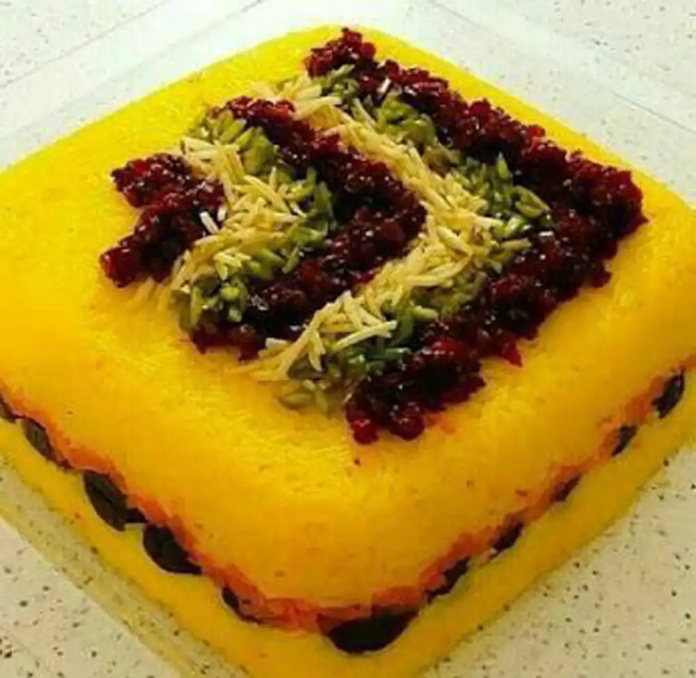 تزیین ته چین مرغ