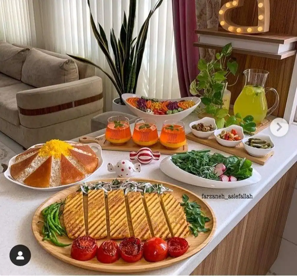 تزیین غذای عروس و داماد