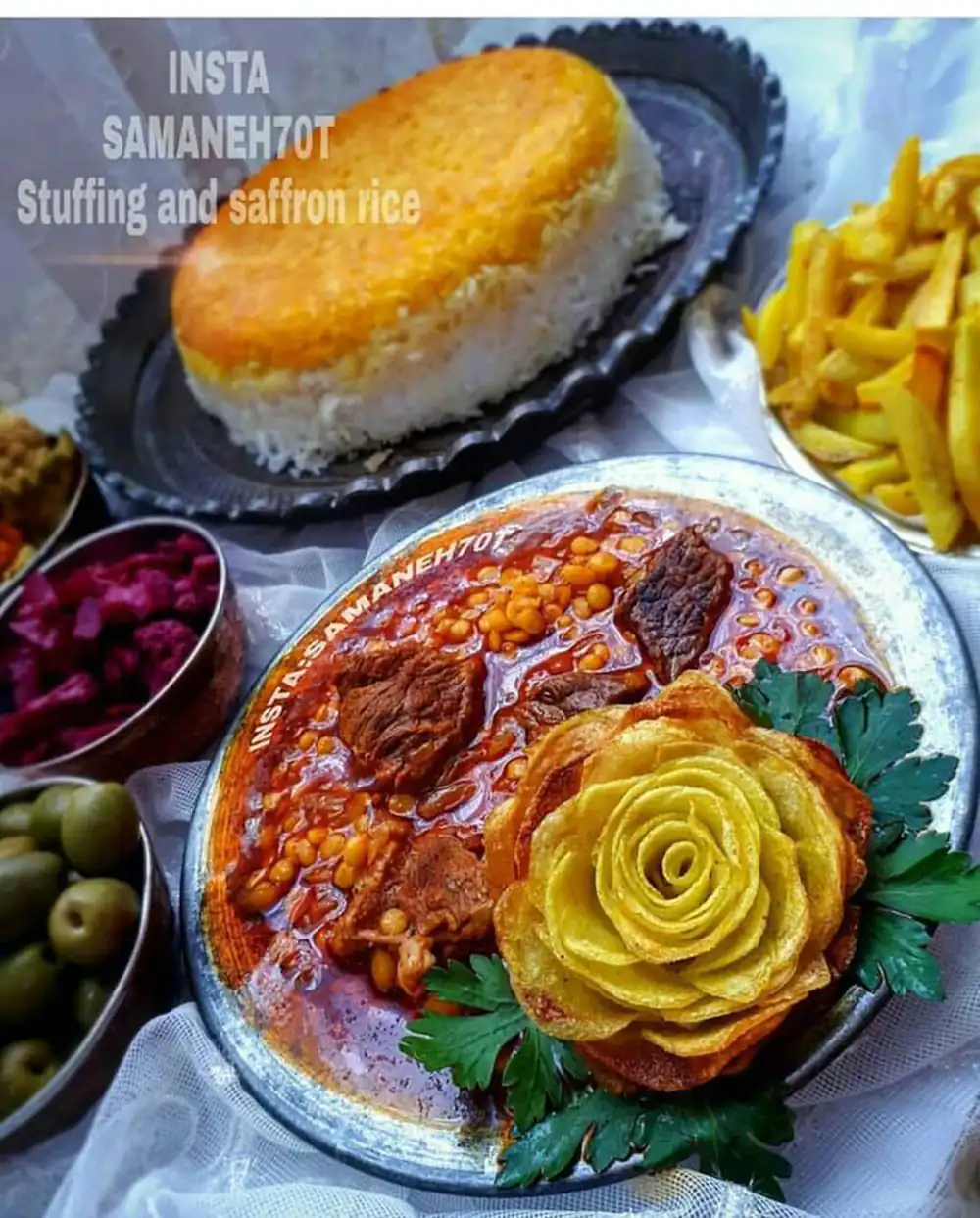 تزیین غذای سنتی ایرانی