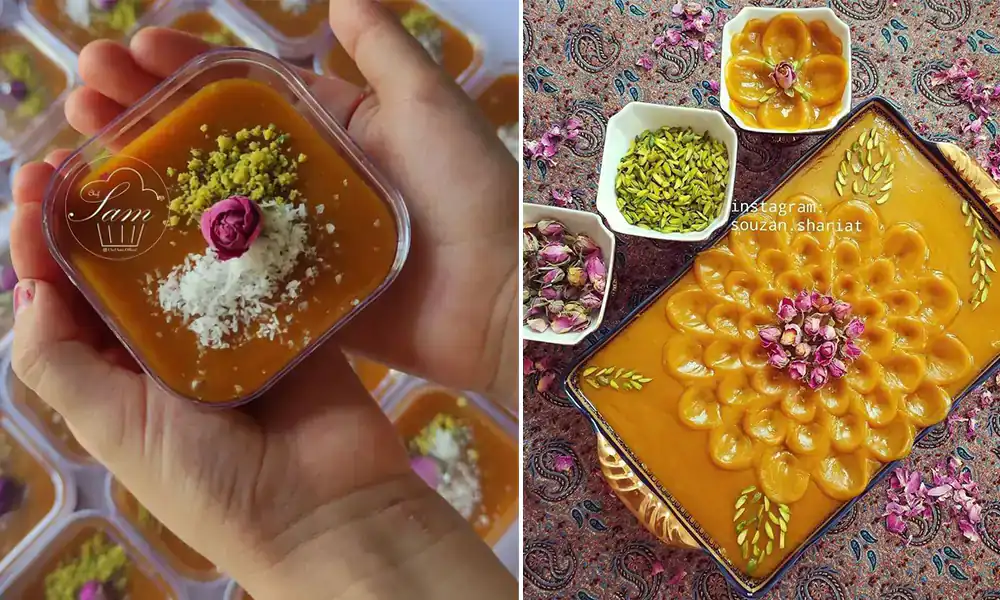 تزیین حلوا ساده
