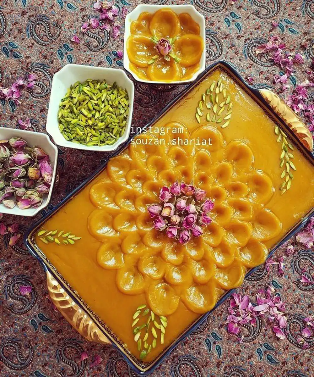 تزیین حلوا ساده
