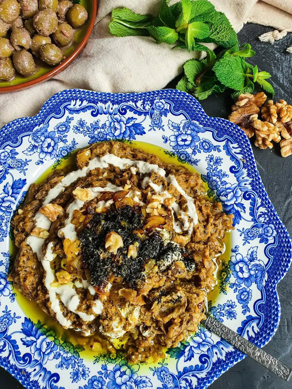 تزیین کشک و بادمجان مجلسی