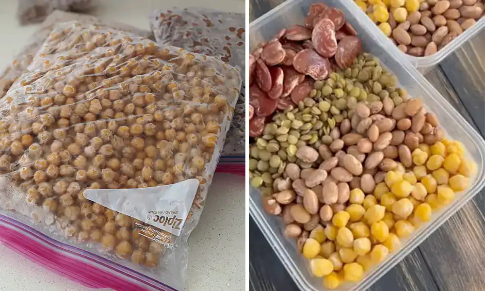 فريز كردن حبوبات پخته