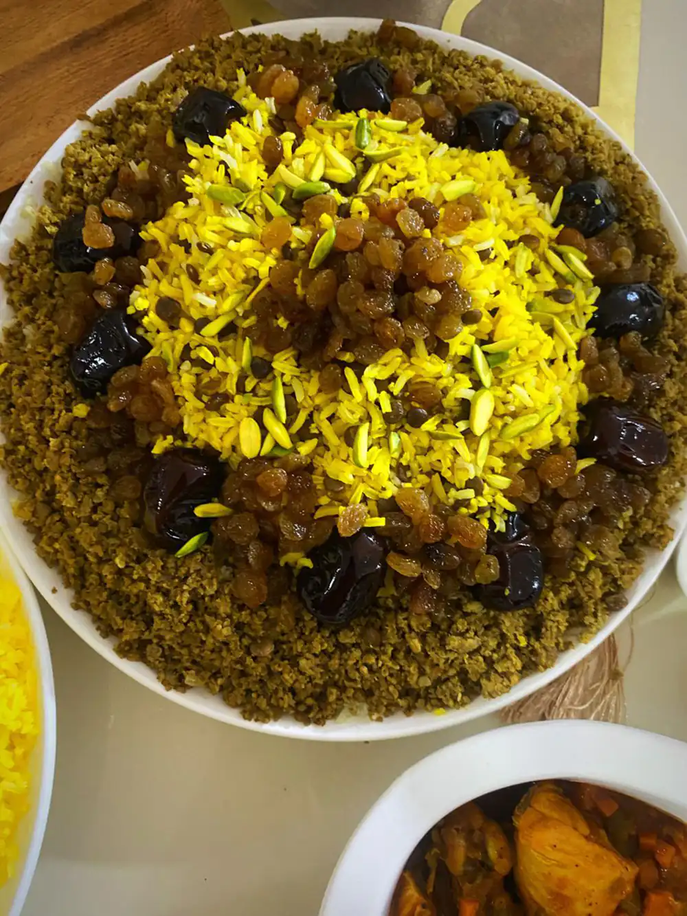 تزیین عدس پلو مجلسی