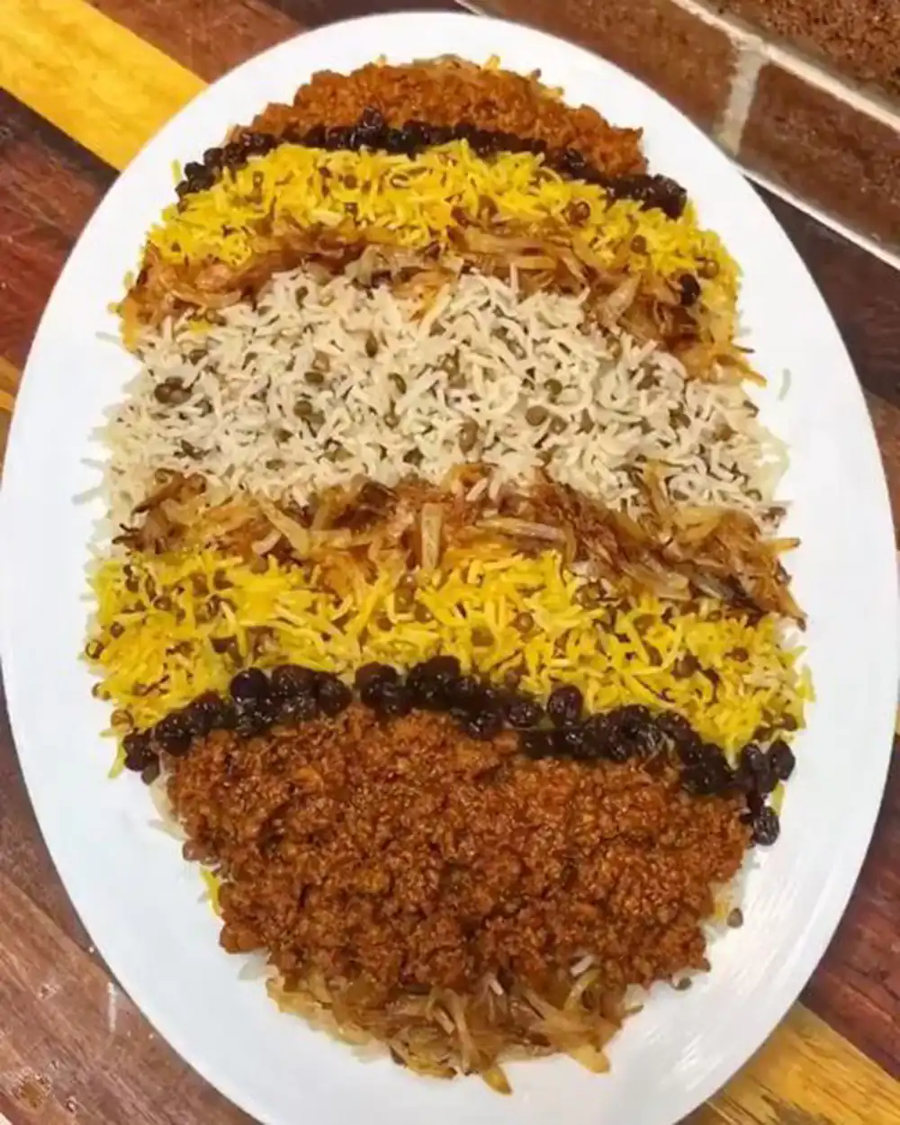 تزیین عدس پلو مجلسی