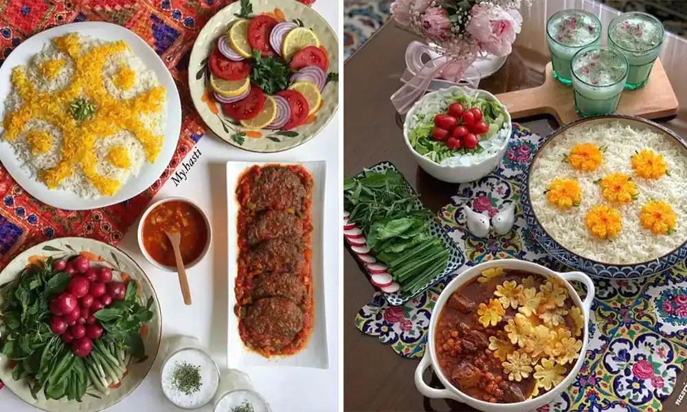 تزیین غذا ساده